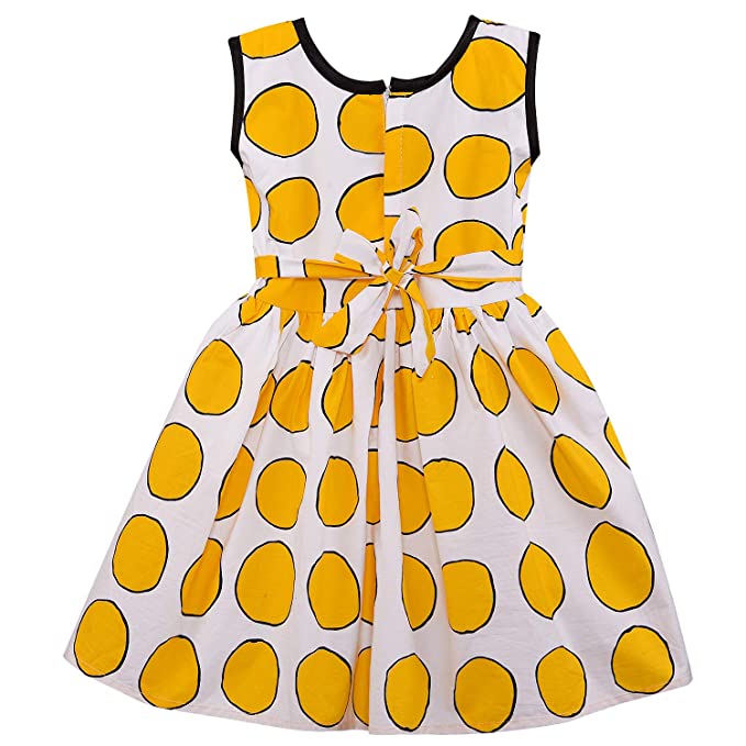 Wish Karo Baby Girls Cotton Dress Causal Frocks for Girls-(ctn353y)