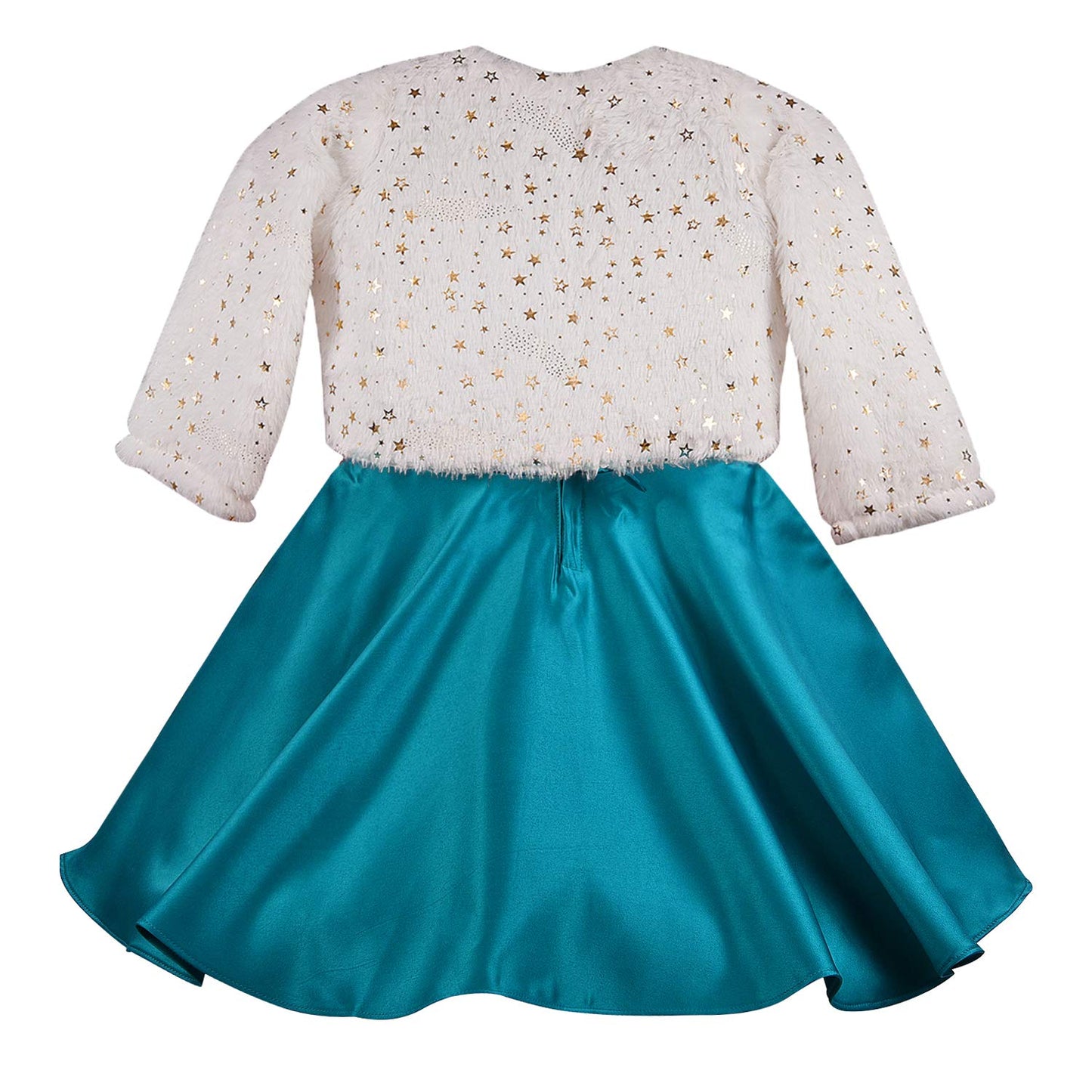 Wish Karo Baby Girl's A-Line Knee Length Dress(fe2665grn)