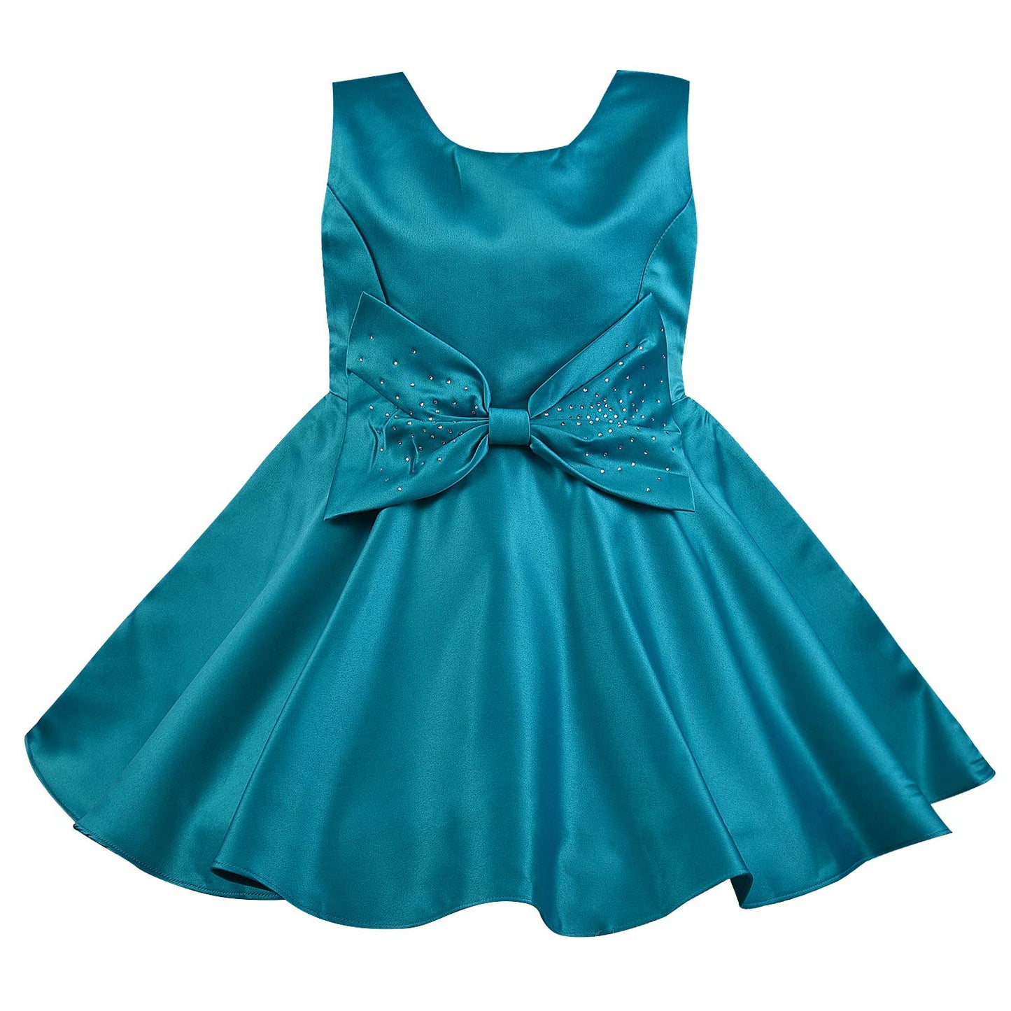 Wish Karo Baby Girl's A-Line Knee Length Dress(fe2665grn)