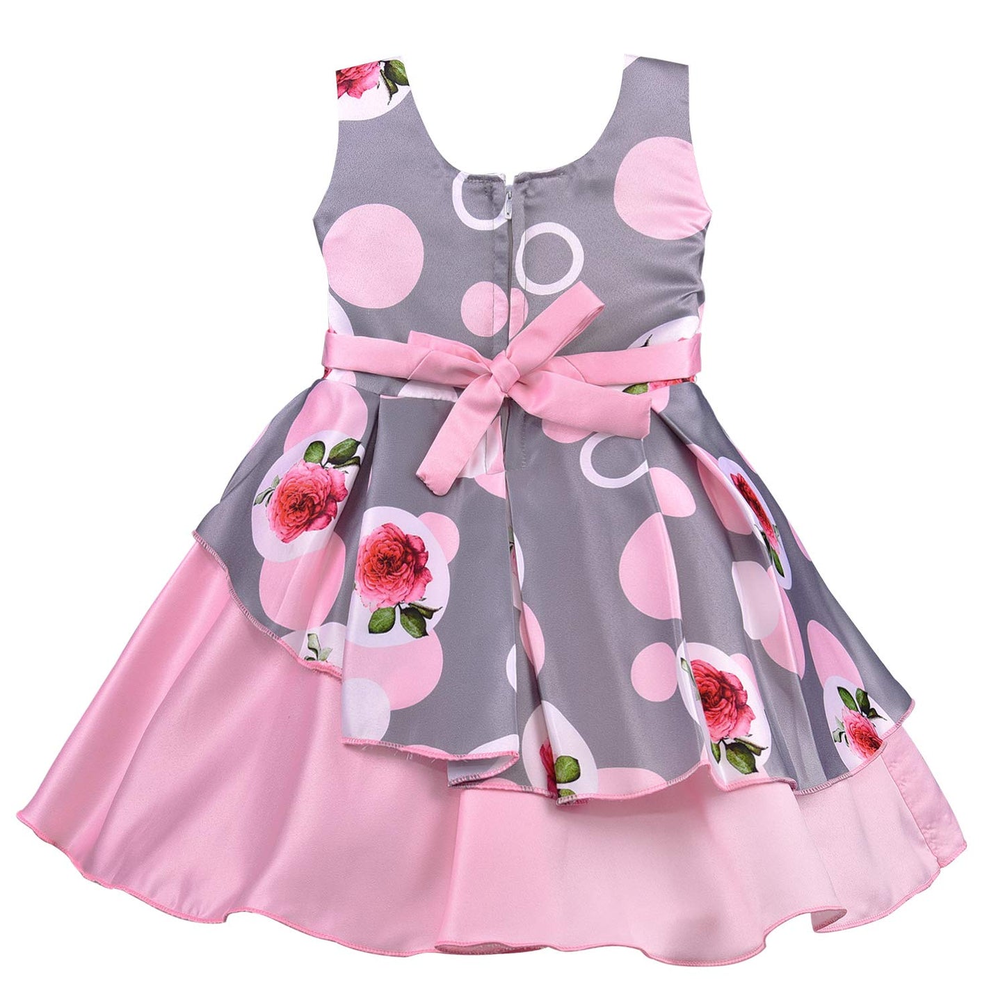 Wish Karo Baby Girls Partywear Frocks Dress For Girls with Jacket (fe2803pnk)