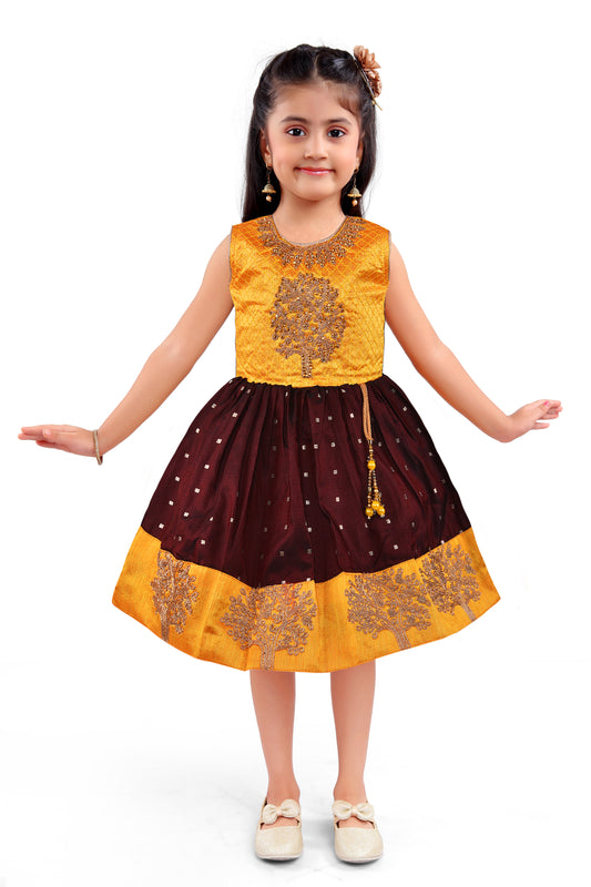 Girls Embroidered Ethnic Dress