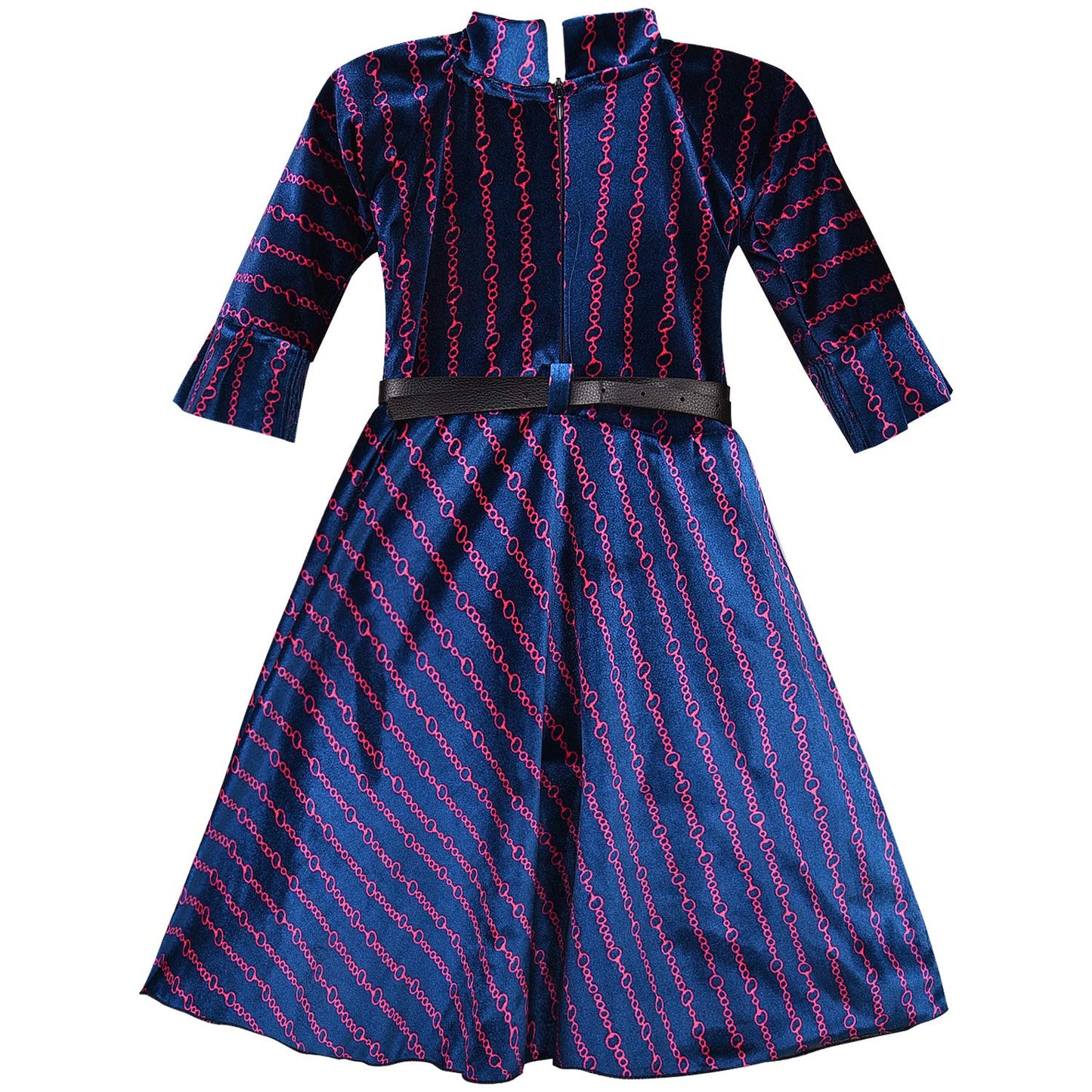 Girls Embroidered Full Length Dress
