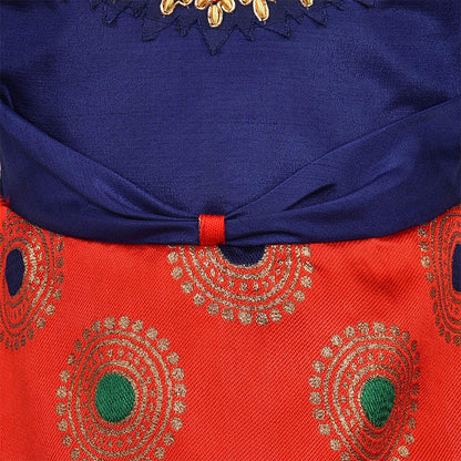 Girls Embroidered A-Line Maxi Dress