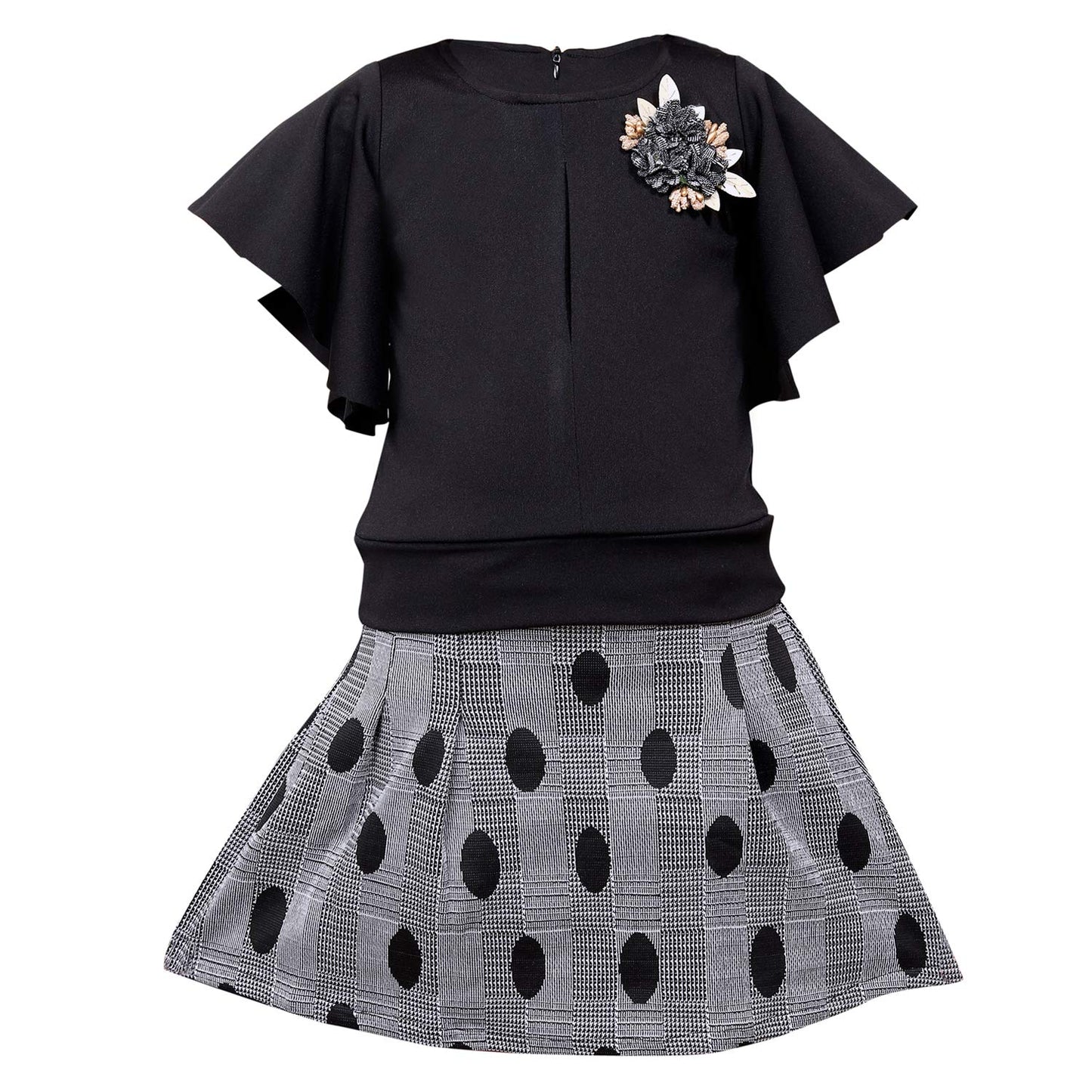 Wish Karo Baby Girls Partywear Frock Dress (stn751blk)