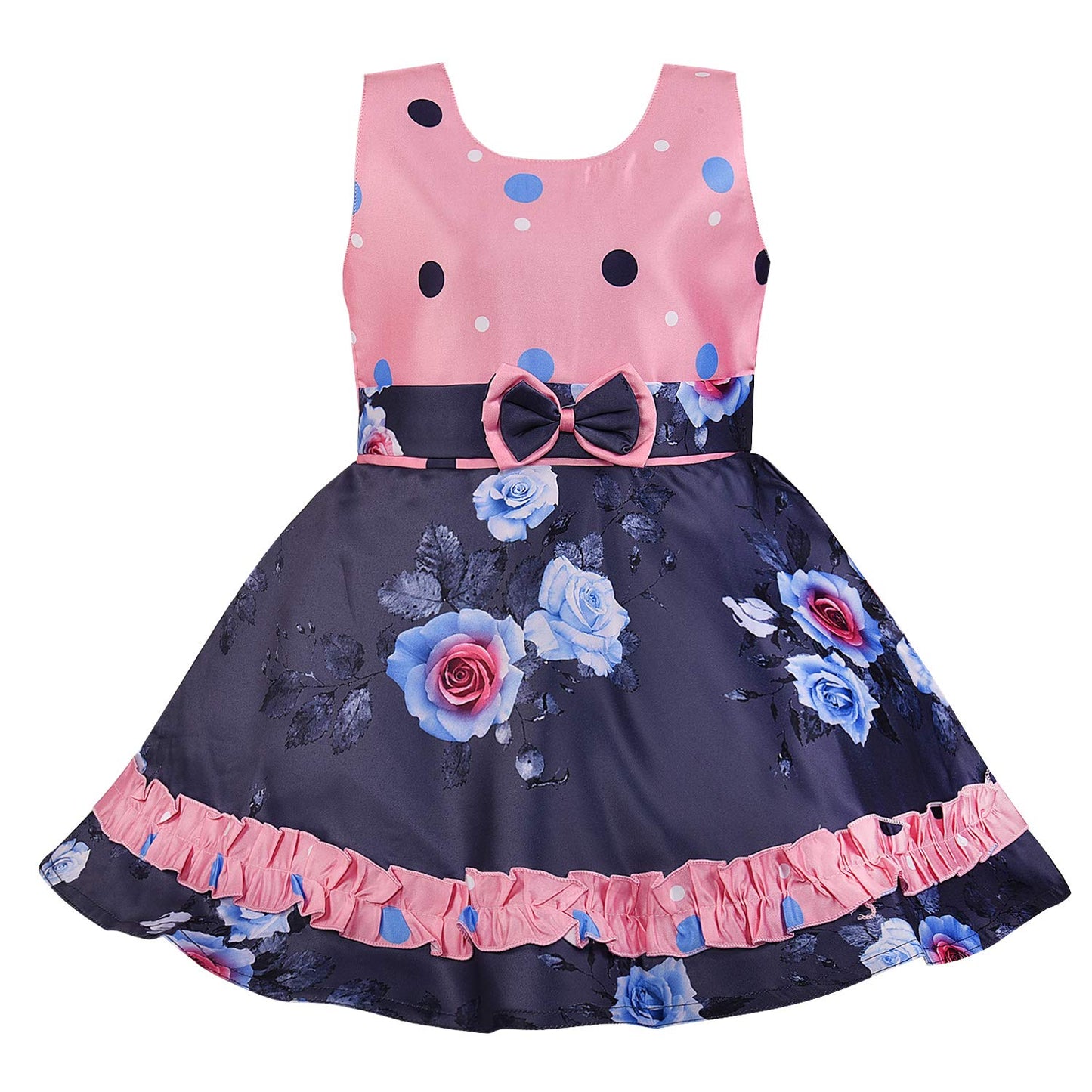 Wish Karo kids Birthday Frock Dress (stn753bpnk)