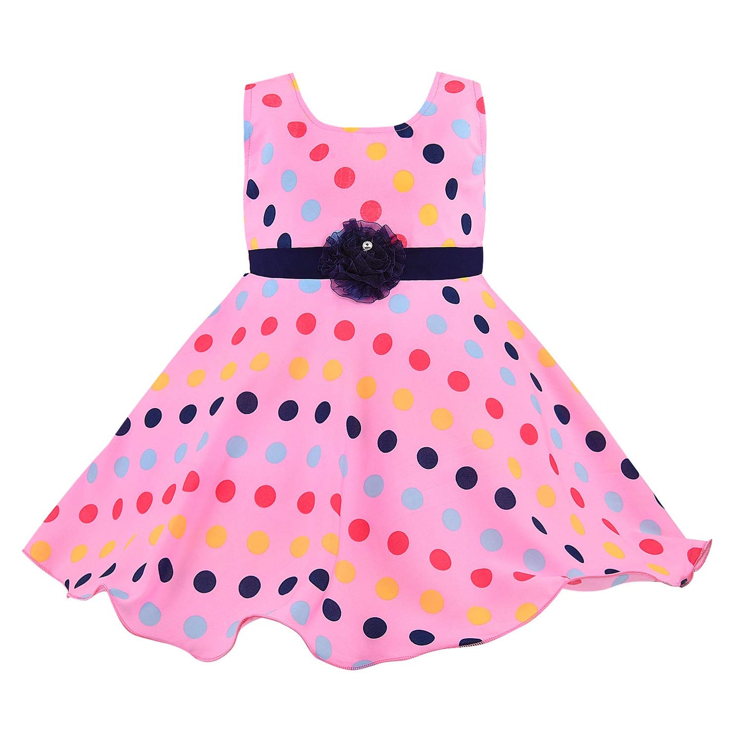 Wish Karo kids Partywear  Dress Frock (stn759bpnk)