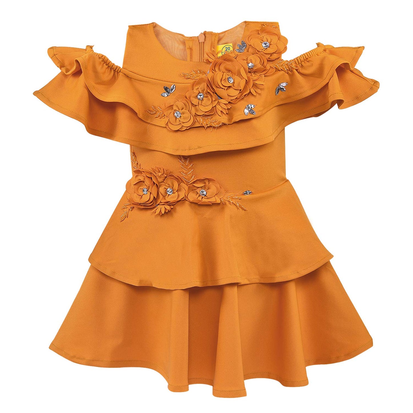 Wish Karo kids Birthday Frock Dress (stn770ylw)