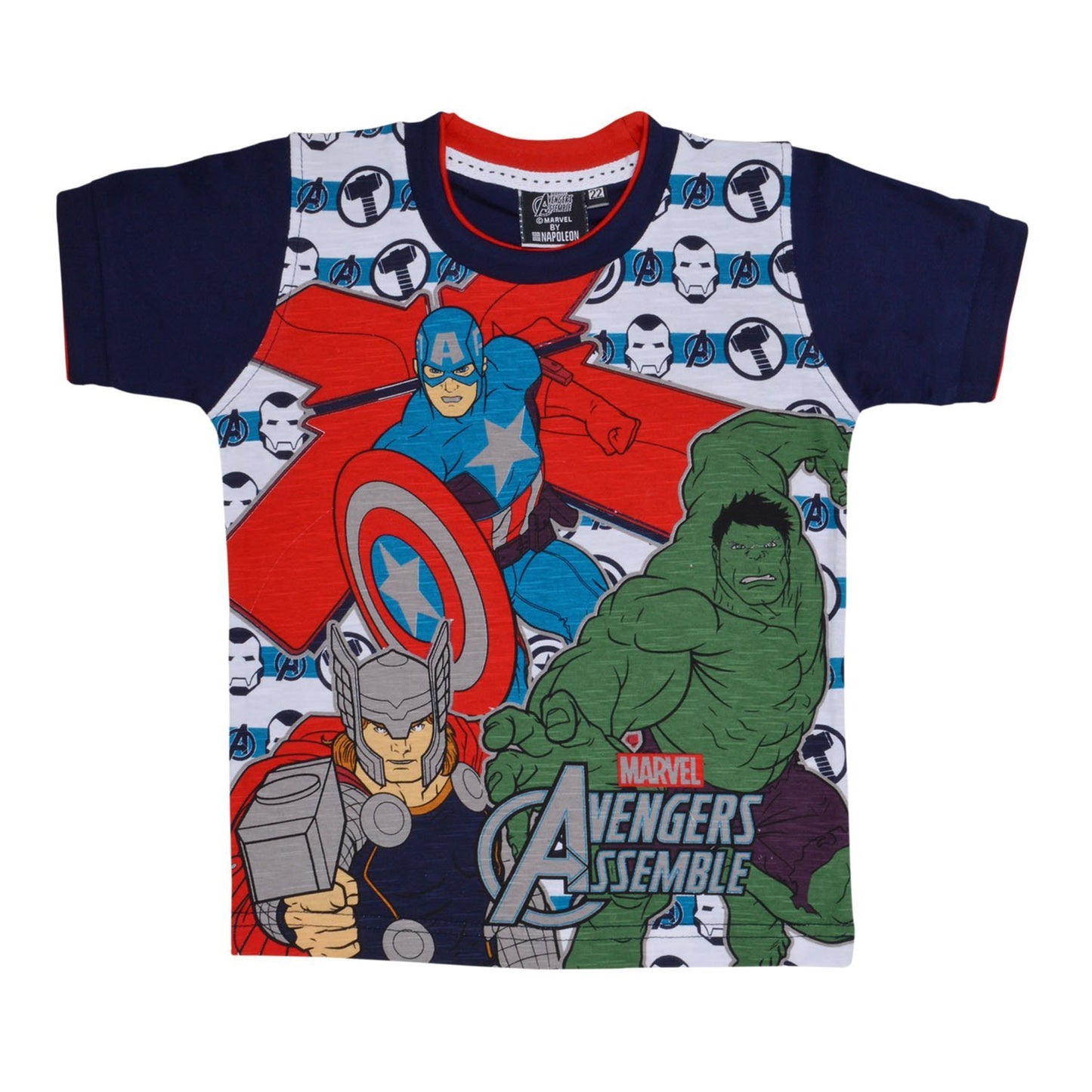 Boys Marvel Team Tshirt- red - Wish Karo Dresses