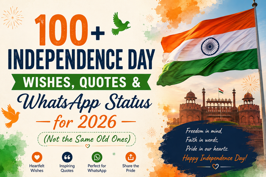100+ Independence Day Wishes, Quotes &amp; WhatsApp Status for 2026 (Not the Same Old Ones)
