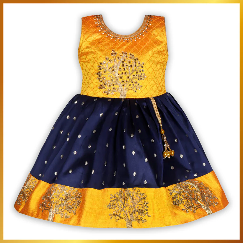 Girls Embroidered Ethnic Frocks