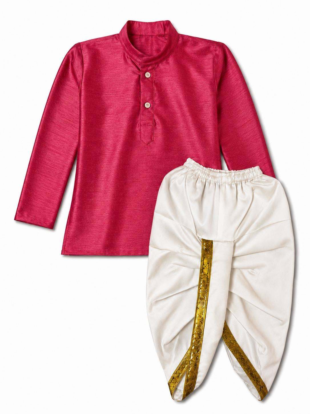 Ethnic Art Silk Kurta Dhoti SetArt Silk Kurta Dhoti Set