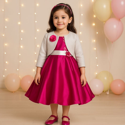 Wish Karo baby girls partywear frocks dress for girls fe3049raniJKTSLVS