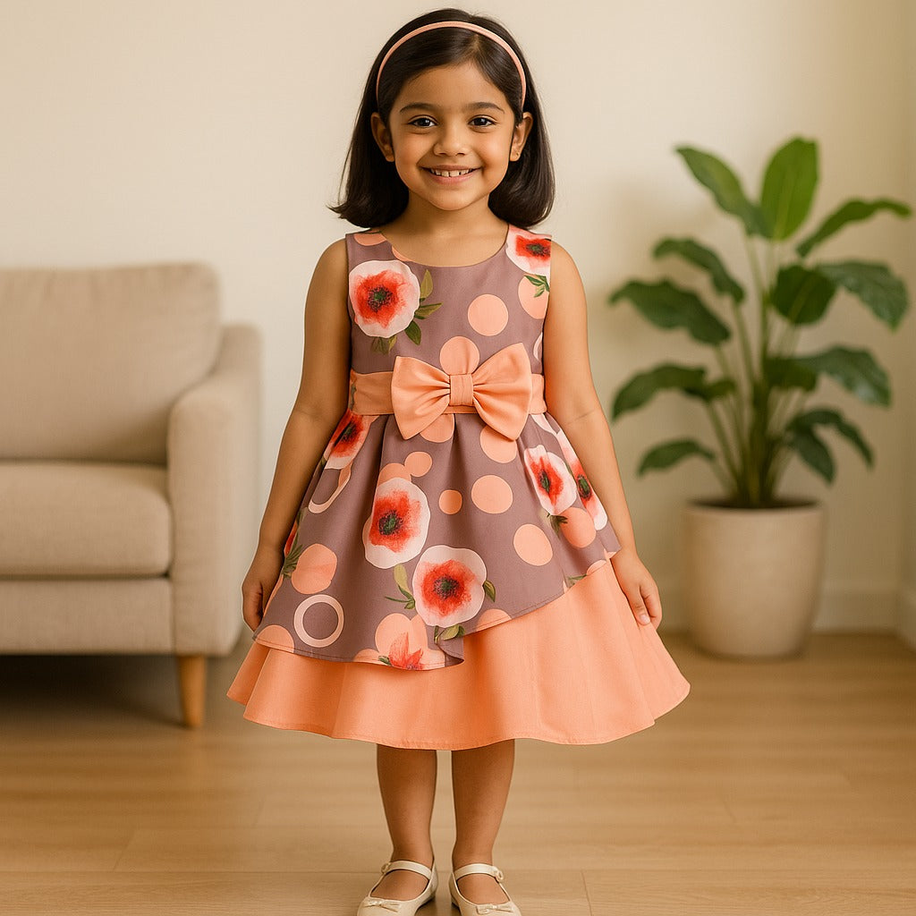 Baby Girls Frock Dress Floral Printed