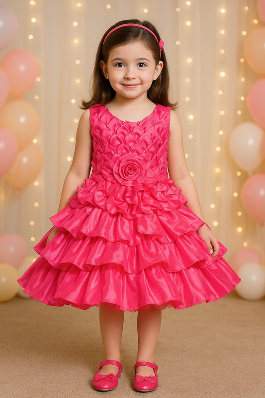 Wish Karo Kids Birthday Dress Frock (fe2921pnk)