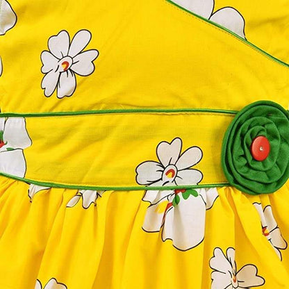 Girls Cotton Polka Printed Summer Dress