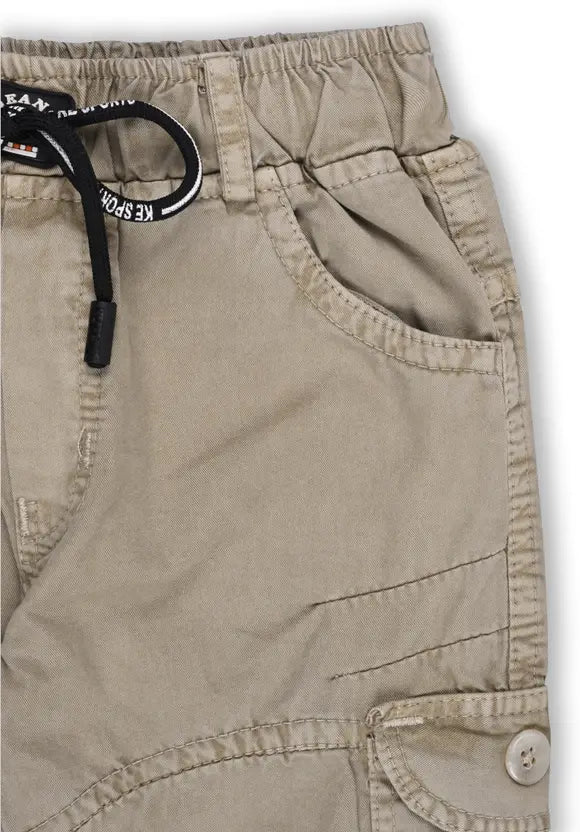 Boys Cargo Cotton Elastic Trouser
