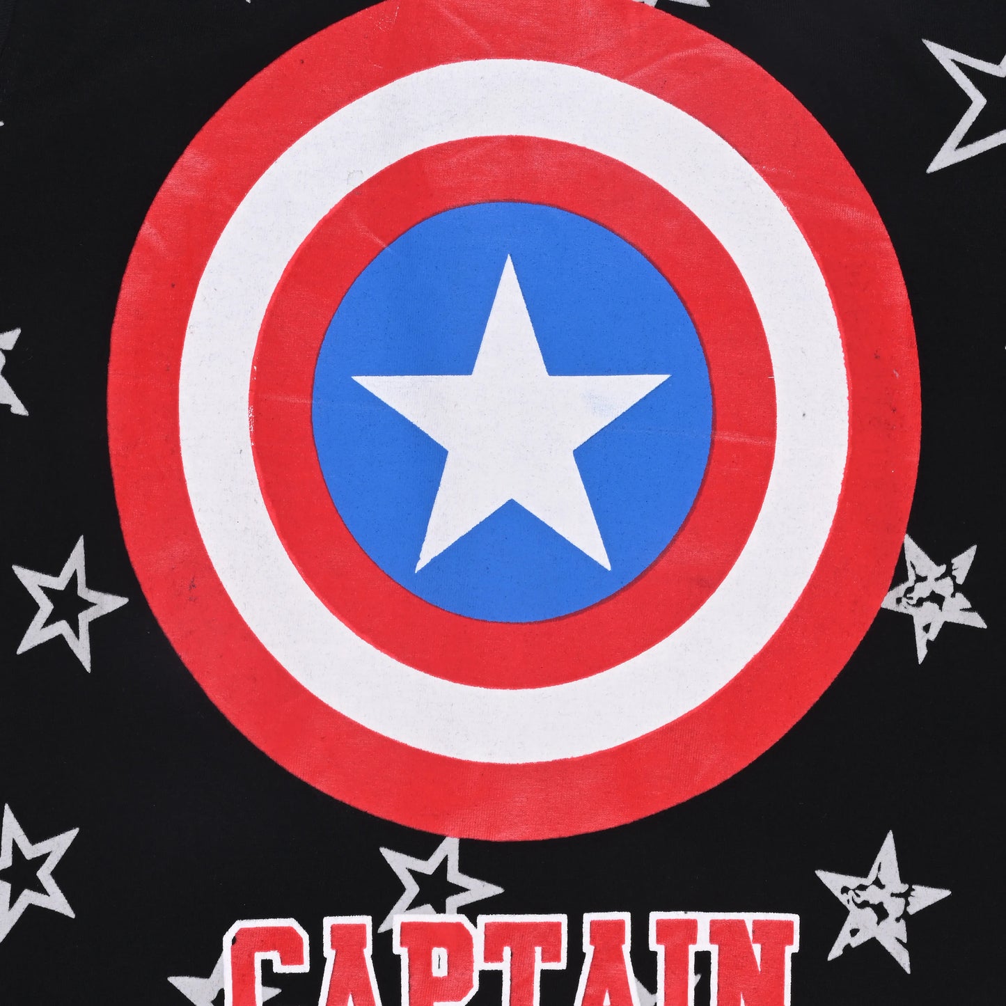 Boys Cotton Blend Captain America Printed Full Sleeve T-Shirt | Marvel Superhero Top