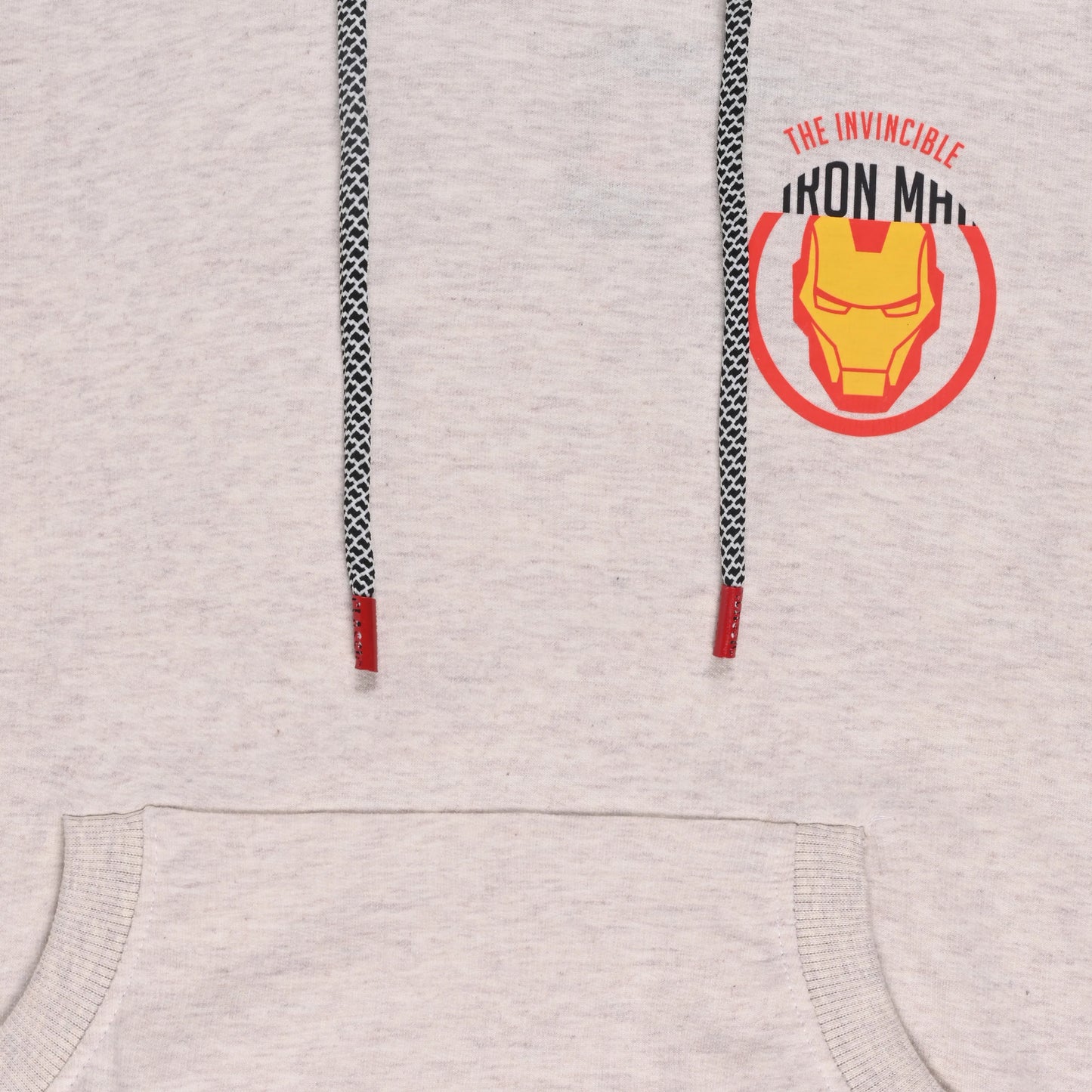 Boys Cotton Blend Marvel Hoodie | Iron Man Printed Hooded Sweatshirt with Avengers Sleeve Design