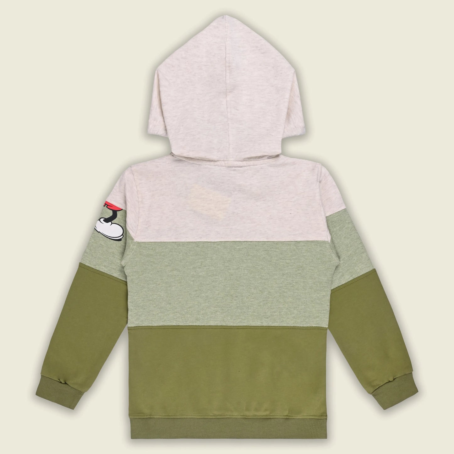 Boys Cotton Blend Disney Hoodie | Mickey Mouse Printed Hooded Sweatshirt with Kangaroo Pocket