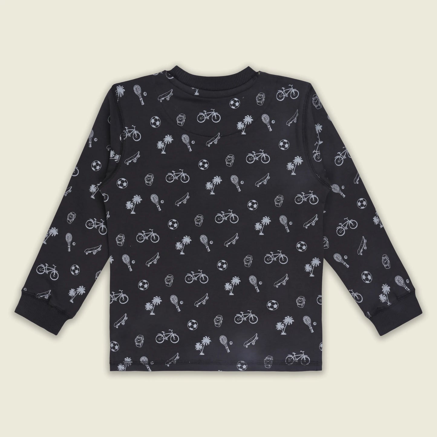 Boys Cotton Blend Full Sleeve Printed T-Shirt | Casual Wear for Kids