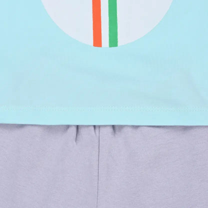 Unisex Knee Length Printed T-Shirt and Shorts
