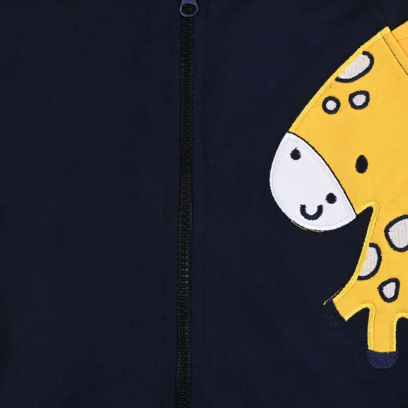 Wishkaro Unisex Cotton Applique Full Sleeve Hooded Sweatshirt