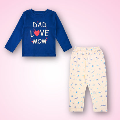 Girls and Boys Printed Top and Bottom Set