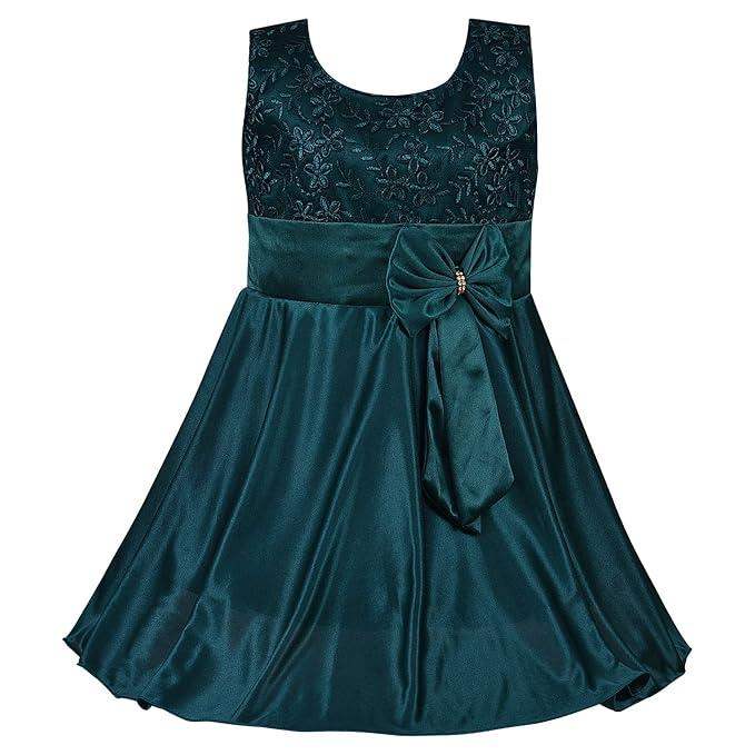 Girls Embroidered Bow Dress