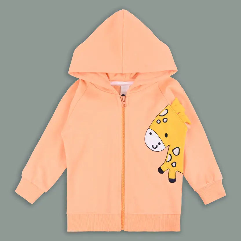 Wishkaro Unisex Cotton Applique Full Sleeve Hooded Sweatshirt