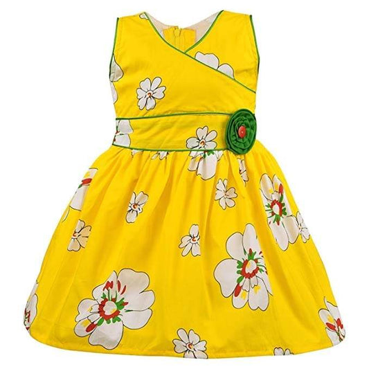 Girls Cotton Polka Printed Summer Dress