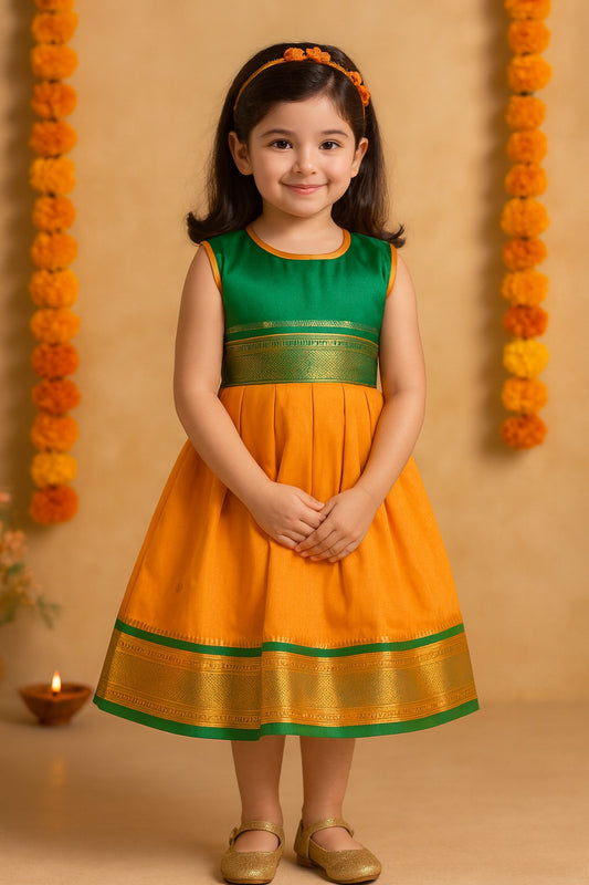 Girls Traditional Border Ethnic Dress