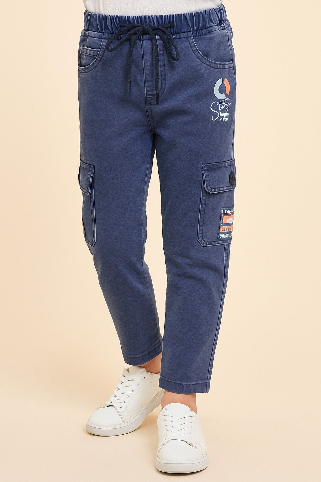 Boys Stylish Cargo Denim Casual Jeans