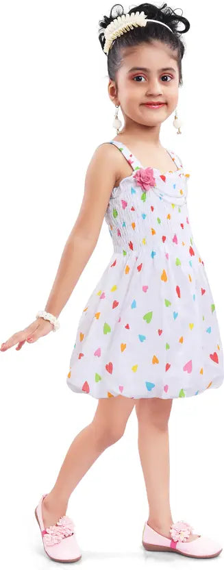 Girls Midi/Knee Length Casual Dress