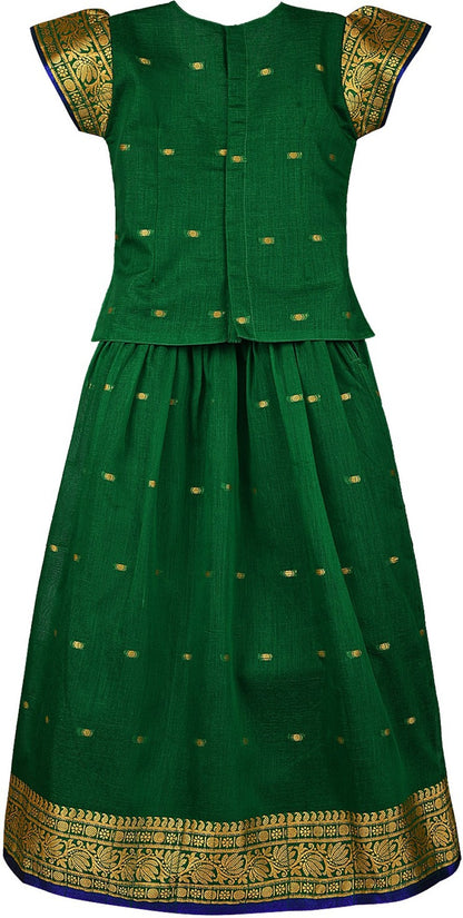 Girl's Traditional Art Silk Stitched Lehenga Choli for Girls-gc204pg