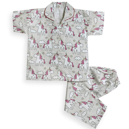 Unisex Printed Top and Bottom Pyjamas Night Dress