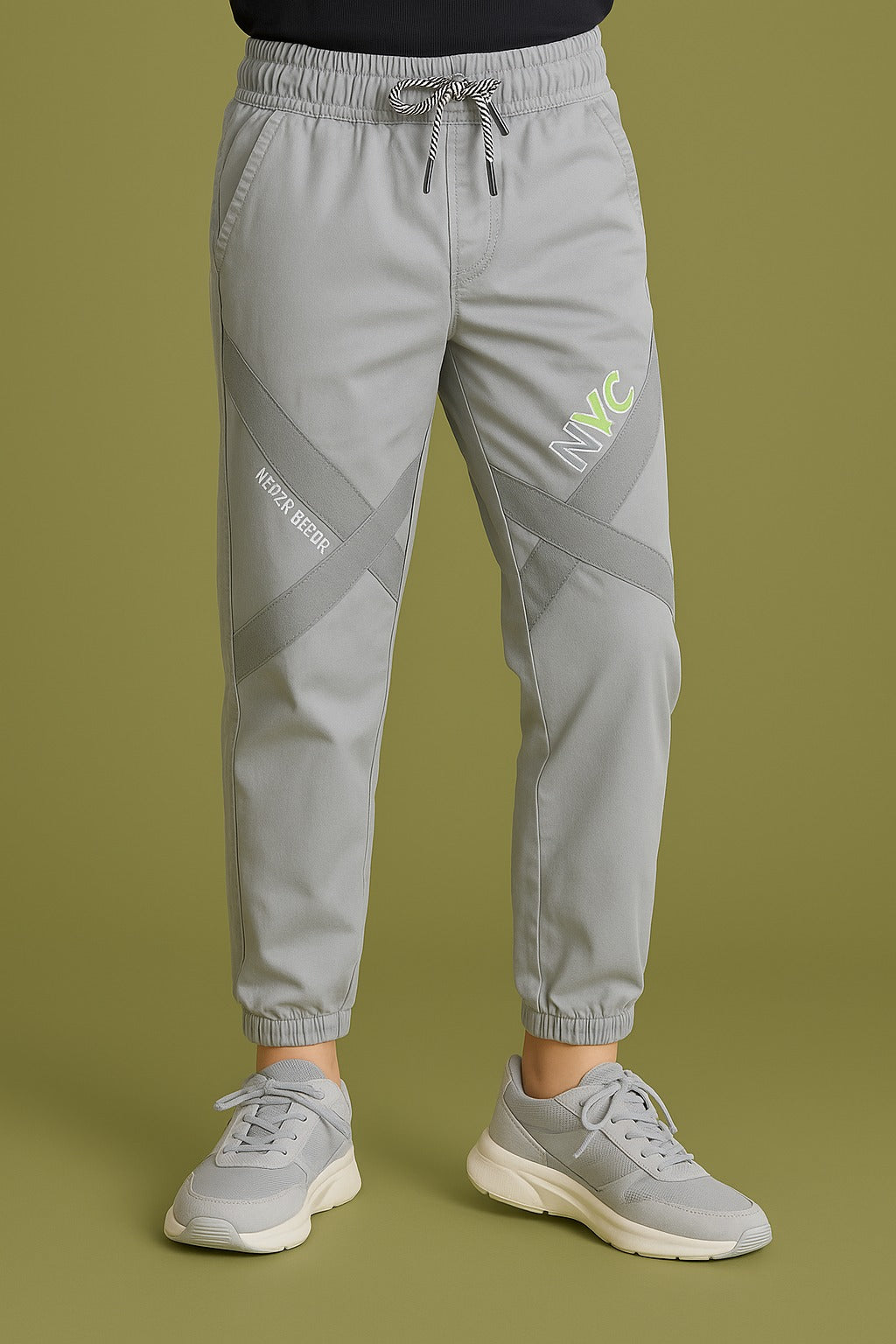 Boys Cotton Elastic Casual Trouser