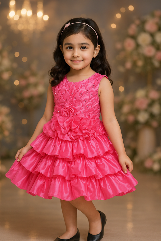 Wish Karo Kids Birthday Dress Frock (fe2921pnk)