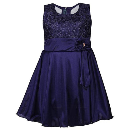 Girls Embroidered Bow Dress