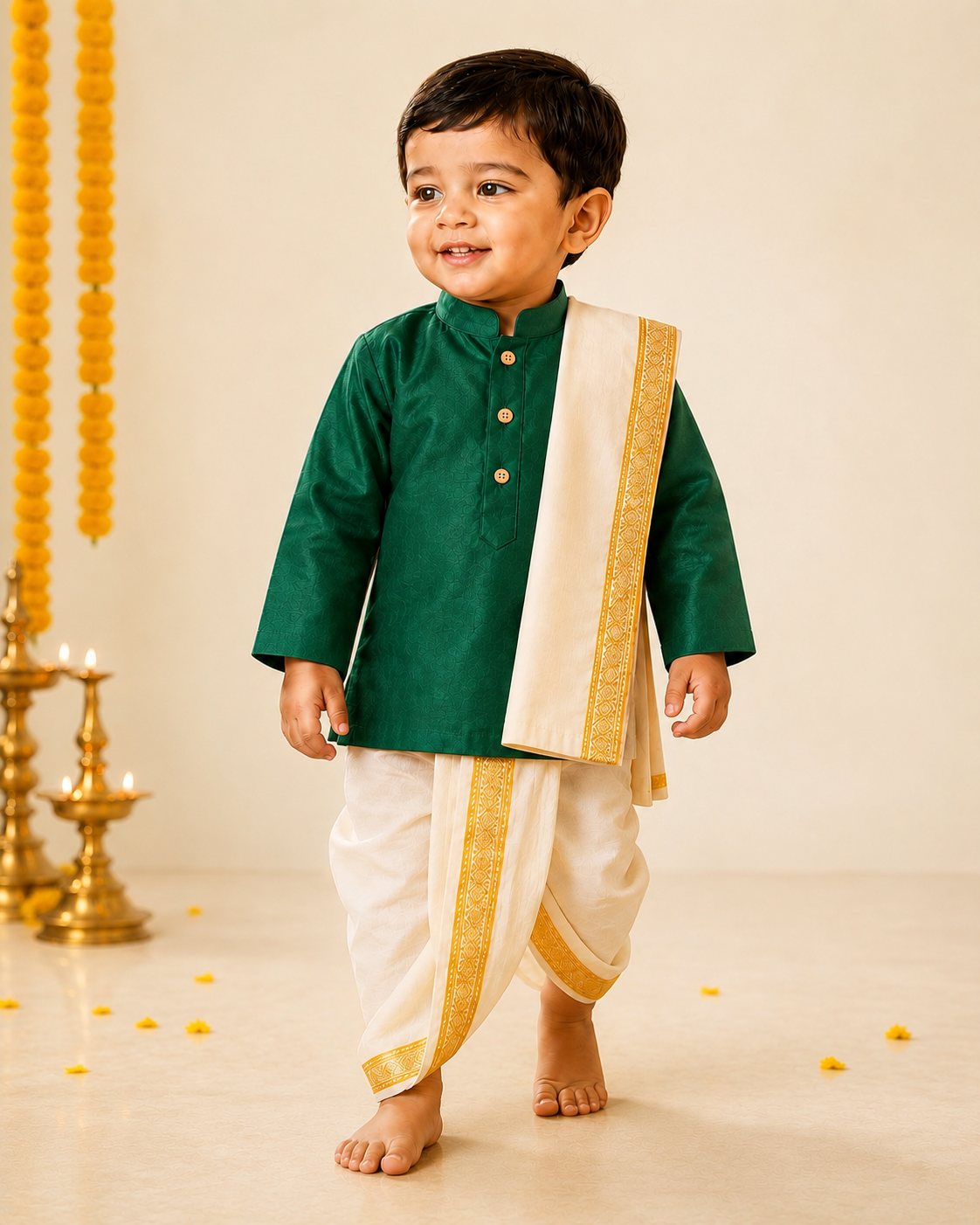 Ethnic Art Silk Kurta Dhoti SetArt Silk Kurta Dhoti Set