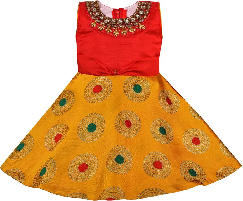 Baby Girls Embellished Ethnic Frocks Dress