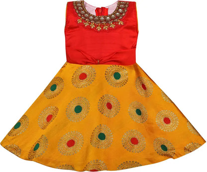 Baby Girls Embellished Ethnic Frocks Dress
