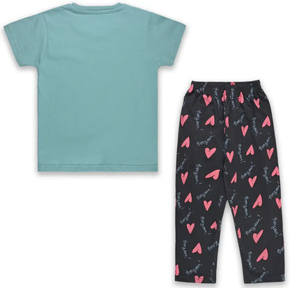 Unisex Cotton Tshirt and Trouser Nightsuit Set
