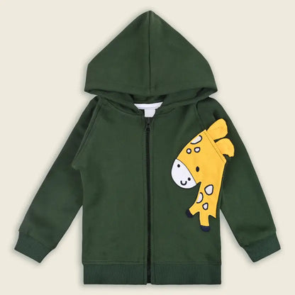 Wishkaro Unisex Cotton Applique Full Sleeve Hooded Sweatshirt