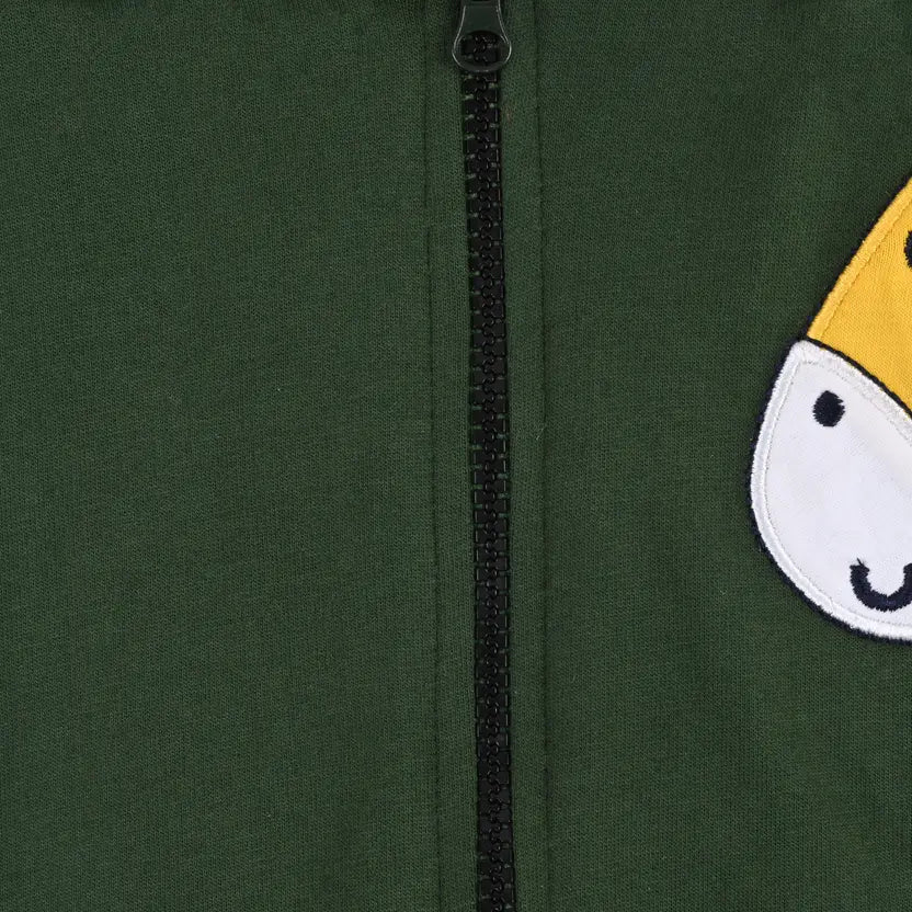 Wishkaro Unisex Cotton Applique Full Sleeve Hooded Sweatshirt
