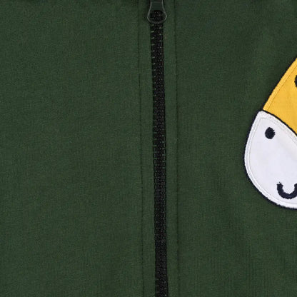 Wishkaro Unisex Cotton Applique Full Sleeve Hooded Sweatshirt