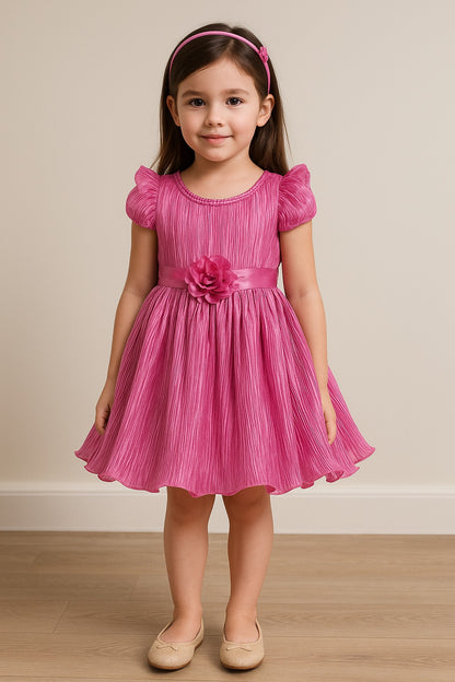 Wish Karo Baby Girls Partywear Frocks Dress For Girls (fe2789pnk)