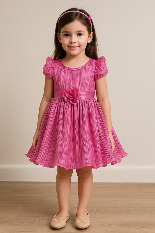 Wish Karo Baby Girls Partywear Frocks Dress For Girls (fe2789pnk)