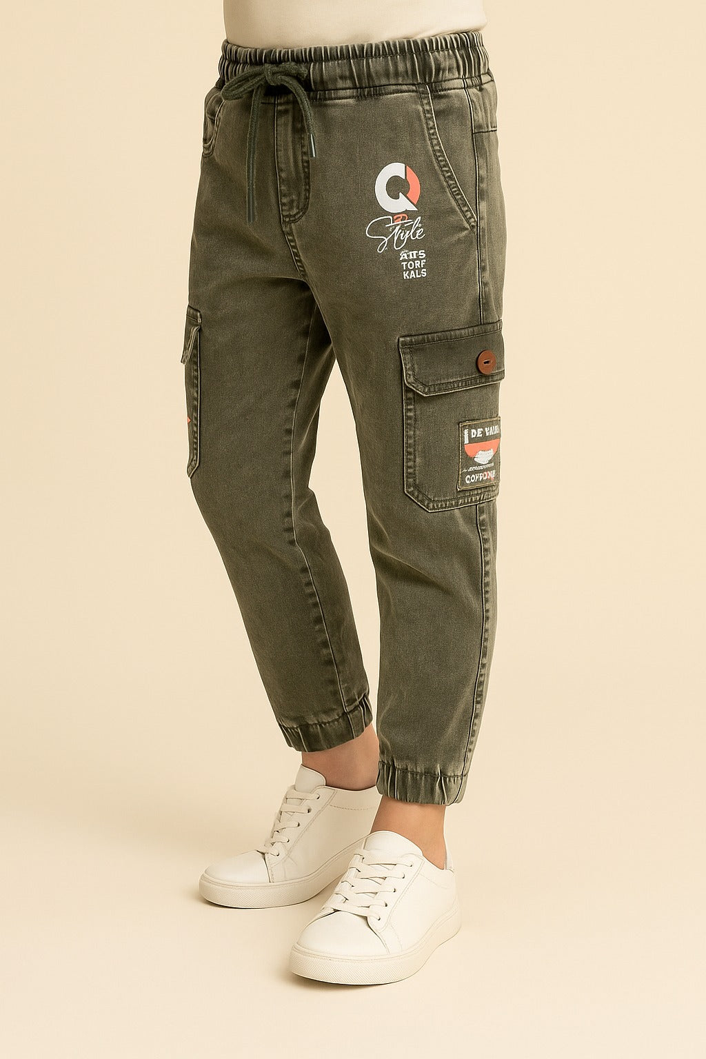 Boys Stylish Cargo Denim Casual Jeans