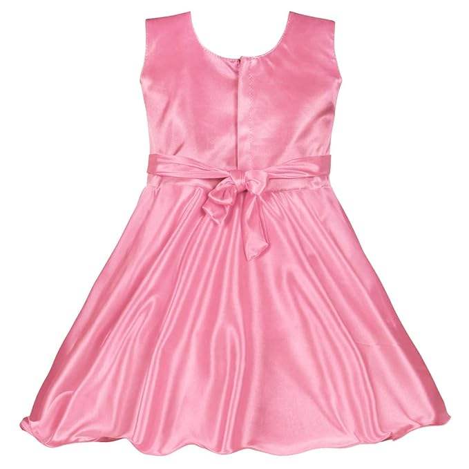 Girls A-Line Frock Dress With Tie-Up