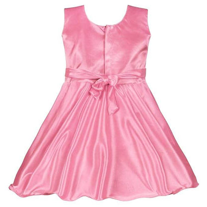 Girls A-Line Frock Dress With Tie-Up